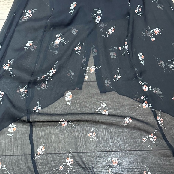 Abercrombie & Fitch Floral Sheer Hi-Low Button Up Maxi Dress - Picture 11 of 12
